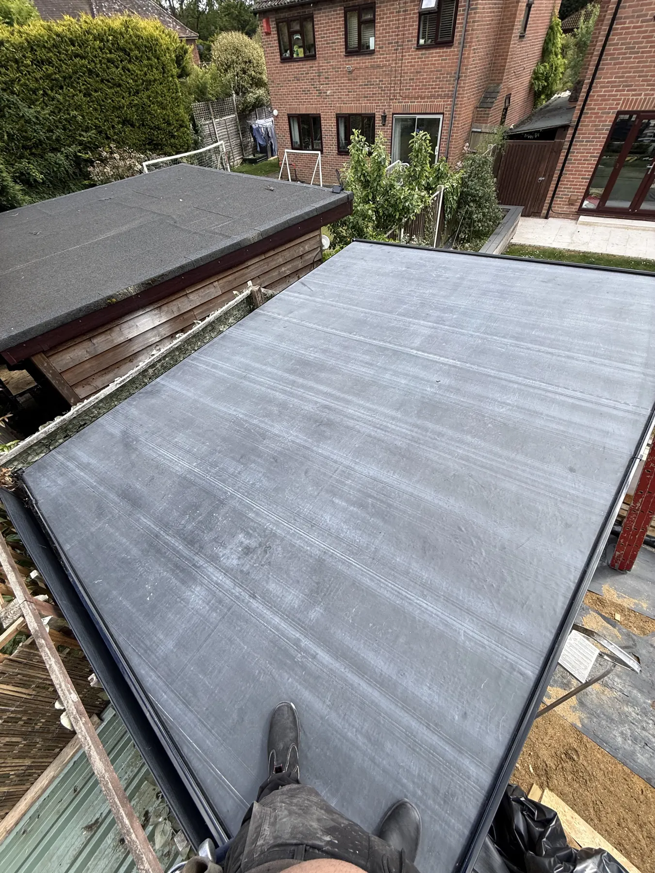 New flat roof installation