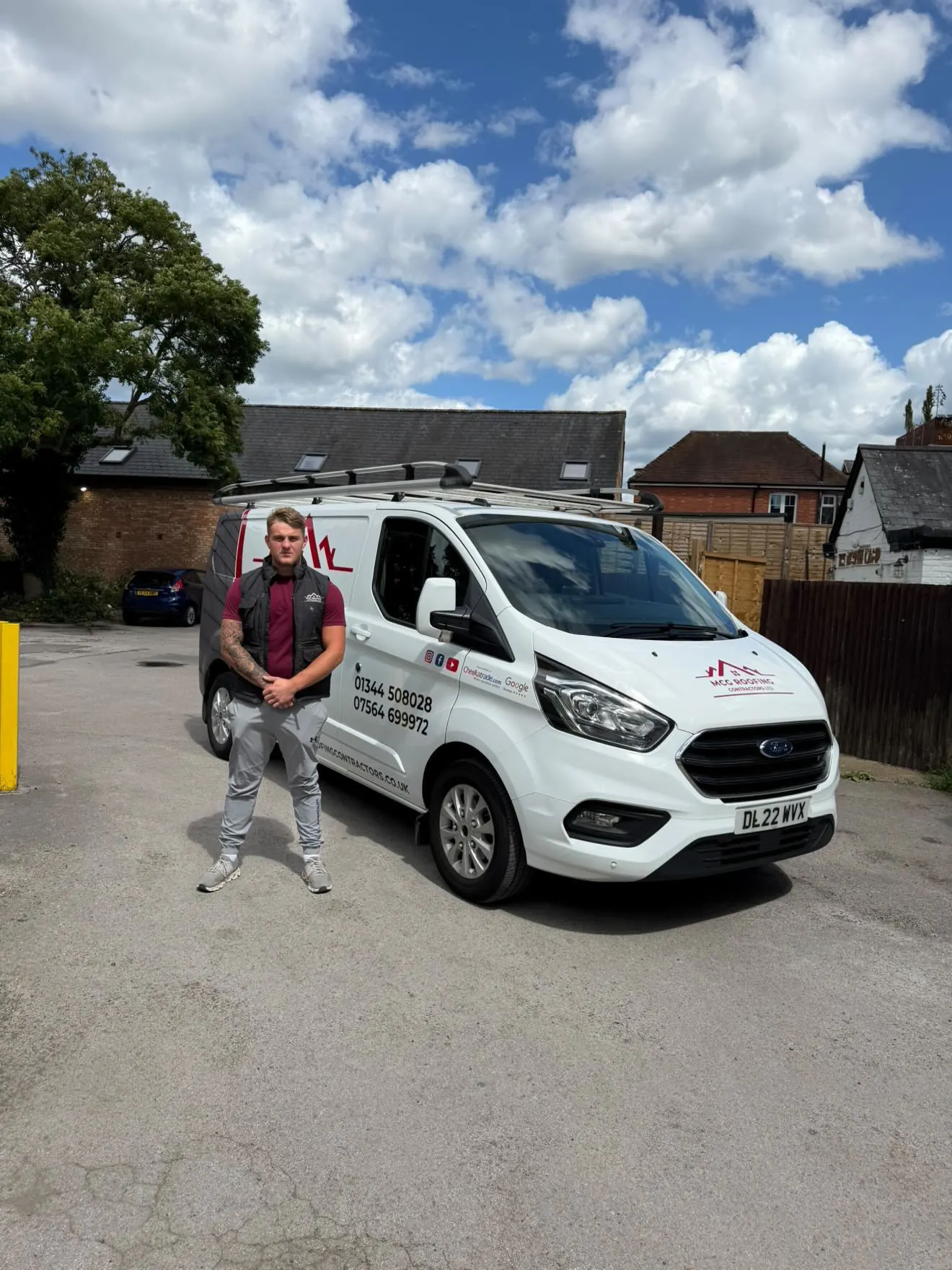 MCG Roofing Contractors van serving the local area